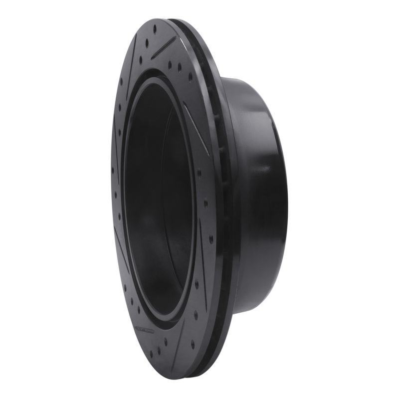 Cadillac DTS Brake Rotor (1) - Rear Right - R1 Concepts - Drilled & Slotted - Black - `00-`11